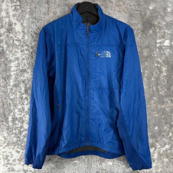 The North Face Size S Full Zip Mock Neck Jacket Blue Long Sleeve Outdoor - Picture 1 of 9